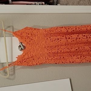 Astr the label coral midi dress